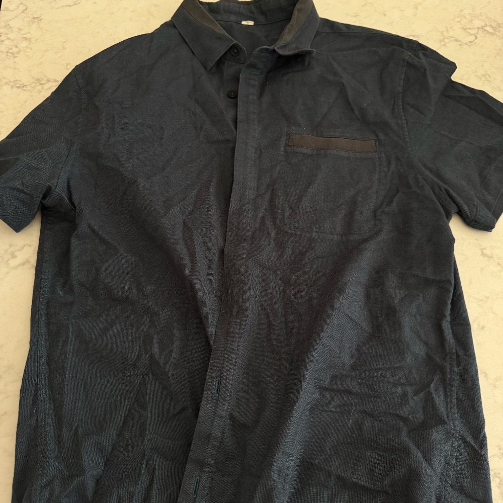 Lululemon Short Sleeved Pocket Button Down